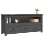 Mueble de TV de madera maciza de pino gris 114x35x52 cm de vidaXL, Muebles TV - Ref: Foro24-821504, Precio: 115,83 €, Descuen...