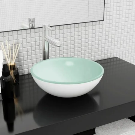 Lavabo de vidrio templado blanco 35x12 cm de vidaXL, Lavabos - Ref: Foro24-345252, Precio: 41,04 €, Descuento: %