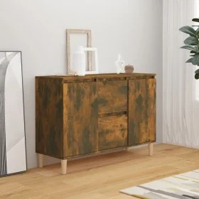 Aparador madera de ingeniería roble ahumado 101x35x70 cm de vidaXL, Aparadores - Ref: Foro24-815162, Precio: 86,64 €, Descuen...