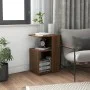 Mesa auxiliar madera contrachapada marrón roble 36x30x56 cm de vidaXL, Mesas auxiliares - Ref: Foro24-815191, Precio: 30,93 €...