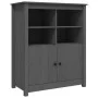 Aparador de madera maciza de pino gris 83x41,5x100 cm de vidaXL, Aparadores - Ref: Foro24-821514, Precio: 152,85 €, Descuento: %