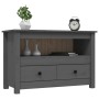 Mueble de TV de madera maciza de pino gris 79x35x52 cm de vidaXL, Muebles TV - Ref: Foro24-821499, Precio: 91,15 €, Descuento: %