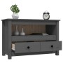 Mueble de TV de madera maciza de pino gris 79x35x52 cm de vidaXL, Muebles TV - Ref: Foro24-821499, Precio: 91,15 €, Descuento: %