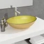 Golden glass sink 50x37x14 cm by vidaXL, Sinks - Ref: Foro24-345261, Price: 45,19 €, Discount: %