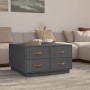 Mesa de centro de madera maciza de pino gris 80x80x45 cm de vidaXL, Mesas de centro - Ref: Foro24-821519, Precio: 151,86 €, D...