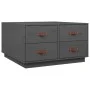 Mesa de centro de madera maciza de pino gris 80x80x45 cm de vidaXL, Mesas de centro - Ref: Foro24-821519, Precio: 150,17 €, D...