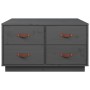 Mesa de centro de madera maciza de pino gris 80x80x45 cm de vidaXL, Mesas de centro - Ref: Foro24-821519, Precio: 151,86 €, D...