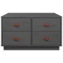 Mesa de centro de madera maciza de pino gris 80x80x45 cm de vidaXL, Mesas de centro - Ref: Foro24-821519, Precio: 150,17 €, D...