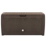 Caja de almacenaje de jardín polipropileno marrón 119x48x60 cm de vidaXL, Cajas de almacenaje para exteriores - Ref: Foro24-1...