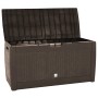 Caja de almacenaje de jardín polipropileno marrón 119x48x60 cm de vidaXL, Cajas de almacenaje para exteriores - Ref: Foro24-1...