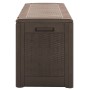 Caja de almacenaje de jardín polipropileno marrón 119x48x60 cm de vidaXL, Cajas de almacenaje para exteriores - Ref: Foro24-1...