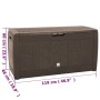 Caja de almacenaje de jardín polipropileno marrón 119x48x60 cm de vidaXL, Cajas de almacenaje para exteriores - Ref: Foro24-1...