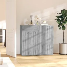 Sonoma gray plywood sideboard 80x36x75 cm by vidaXL, Sideboards - Ref: Foro24-815490, Price: 85,96 €, Discount: %