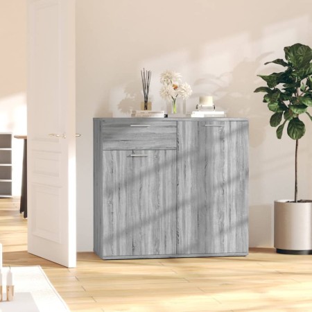 Aparador de madera contrachapada gris Sonoma 80x36x75 cm de vidaXL, Aparadores - Ref: Foro24-815490, Precio: 87,62 €, Descuen...