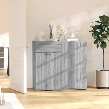 Aparador de madera contrachapada gris Sonoma 80x36x75 cm de vidaXL, Aparadores - Ref: Foro24-815490, Precio: 85,96 €, Descuen...