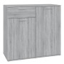 Aparador de madera contrachapada gris Sonoma 80x36x75 cm de vidaXL, Aparadores - Ref: Foro24-815490, Precio: 87,62 €, Descuen...