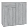 Aparador de madera contrachapada gris Sonoma 80x36x75 cm de vidaXL, Aparadores - Ref: Foro24-815490, Precio: 85,96 €, Descuen...