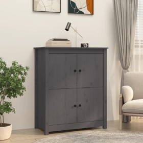 Aparador de madera maciza de pino gris 83x41,5x100 cm de vidaXL, Aparadores - Ref: Foro24-821509, Precio: 137,77 €, Descuento: %