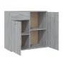 Aparador de madera contrachapada gris Sonoma 80x36x75 cm de vidaXL, Aparadores - Ref: Foro24-815490, Precio: 85,96 €, Descuen...