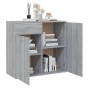 Aparador de madera contrachapada gris Sonoma 80x36x75 cm de vidaXL, Aparadores - Ref: Foro24-815490, Precio: 87,62 €, Descuen...