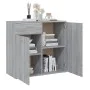 Aparador de madera contrachapada gris Sonoma 80x36x75 cm de vidaXL, Aparadores - Ref: Foro24-815490, Precio: 85,96 €, Descuen...