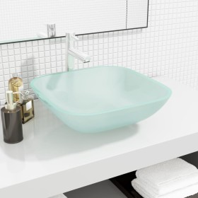 Lavabo de vidrio esmerilado 42x42x14 cm de vidaXL, Lavabos - Ref: Foro24-345242, Precio: 44,83 €, Descuento: %