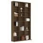 Oak brown plywood CD shelf 102x23x177.5 cm by vidaXL, CD and DVD storage - Ref: Foro24-815092, Price: 120,65 €, Discount: %
