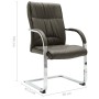 Silla de oficina voladiza de cuero sintético gris en Sillas de oficina | Comprar online en Foru.es
