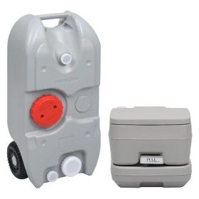 Juego de inodoro portátil y tanque de agua para camping de vidaXL, Camping y senderismo - Ref: Foro24-3154900, Precio: 200,67...