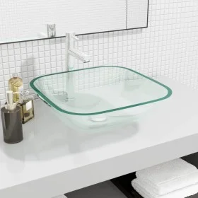 Transparent glass sink 42x42x14 cm by vidaXL, Sinks - Ref: Foro24-345236, Price: 56,91 €, Discount: %