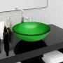 Green tempered glass sink 42x14 cm by vidaXL, Sinks - Ref: Foro24-345264, Price: 53,99 €, Discount: %