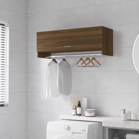 Armario madera contrachapada roble marrón 100x32,5x35 cm de vidaXL, Armarios roperos - Ref: Foro24-815215, Precio: 56,58 €, D...