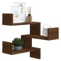 Estantería de esquina de pared marrón roble 40x40x50 cm de vidaXL, Estantes y estanterías - Ref: Foro24-815208, Precio: 24,42...