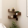 Estantería de esquina de pared marrón roble 40x40x50 cm de vidaXL, Estantes y estanterías - Ref: Foro24-815208, Precio: 24,42...