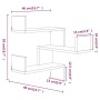 Estantería de esquina de pared marrón roble 40x40x50 cm de vidaXL, Estantes y estanterías - Ref: Foro24-815208, Precio: 24,42...