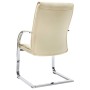 Silla de oficina voladiza de cuero sintético crema en Sillas de oficina | Comprar online en Foru.es