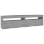 Mueble de TV con luces LED 2 uds gris Sonoma 75x35x40 cm de vidaXL, Muebles TV - Ref: Foro24-815126, Precio: 88,57 €, Descuen...