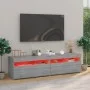 Mueble de TV con luces LED 2 uds gris Sonoma 75x35x40 cm de vidaXL, Muebles TV - Ref: Foro24-815126, Precio: 88,57 €, Descuen...