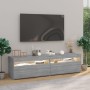 Mueble de TV con luces LED 2 uds gris Sonoma 75x35x40 cm de vidaXL, Muebles TV - Ref: Foro24-815126, Precio: 89,84 €, Descuen...