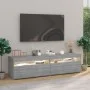 Mueble de TV con luces LED 2 uds gris Sonoma 75x35x40 cm de vidaXL, Muebles TV - Ref: Foro24-815126, Precio: 88,57 €, Descuen...
