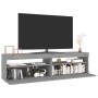 Mueble de TV con luces LED 2 uds gris Sonoma 75x35x40 cm de vidaXL, Muebles TV - Ref: Foro24-815126, Precio: 89,84 €, Descuen...