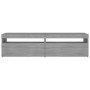 Mueble de TV con luces LED 2 uds gris Sonoma 75x35x40 cm de vidaXL, Muebles TV - Ref: Foro24-815126, Precio: 89,84 €, Descuen...
