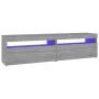 Mueble de TV con luces LED 2 uds gris Sonoma 75x35x40 cm de vidaXL, Muebles TV - Ref: Foro24-815126, Precio: 88,57 €, Descuen...