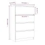 Aparador madera contrachapada roble marrón 60x35x98,5 cm de vidaXL, Aparadores - Ref: Foro24-815077, Precio: 98,57 €, Descuen...