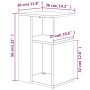 Mesa auxiliar madera contrachapada gris Sonoma 36x30x56 cm de vidaXL, Mesas auxiliares - Ref: Foro24-815190, Precio: 29,57 €,...