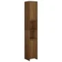 Armario de baño madera contrachapada roble marrón 30x30x183,5cm de vidaXL, Muebles de baño - Ref: Foro24-815110, Precio: 93,8...
