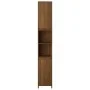 Armario de baño madera contrachapada roble marrón 30x30x183,5cm de vidaXL, Muebles de baño - Ref: Foro24-815110, Precio: 93,8...