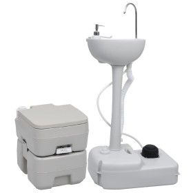 Juego de inodoro con lavabo portátil para camping de vidaXL, Camping y senderismo - Ref: Foro24-3154907, Precio: 255,70 €, De...