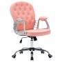 Silla de oficina giratoria de cuero sintético rosa en Sillas de oficina | Comprar online en Foru.es