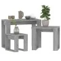 Mesas apilables 3 pzas madera contrachapada color gris Sonoma de vidaXL, Mesas auxiliares - Ref: Foro24-815223, Precio: 56,20...